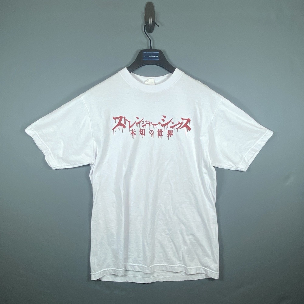 Stranger Things Japanese Logo Shirt Mens Medium PacSun White T-Shirt Netflix